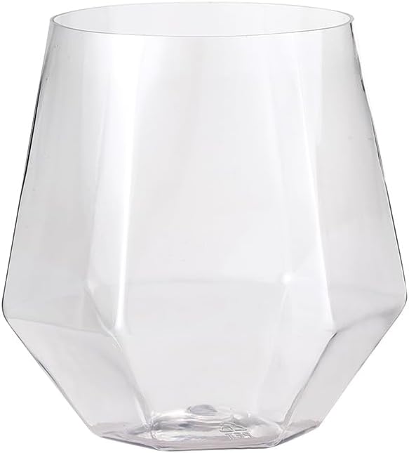 32pcs 12oz Disposable Wine Glasses Plastic Wine Glass Clear Plastic Stemless - Image 7