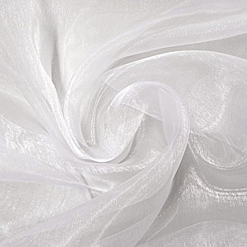 VDS White Organza Fabric, 75 Yards Continuous, 45” Wide, Wedding Party by VDS