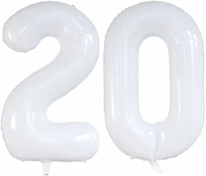 GOER Number 20 Balloons for 20th Birthday Party Decorations, 42 Inch Jumbo Foil by GOER