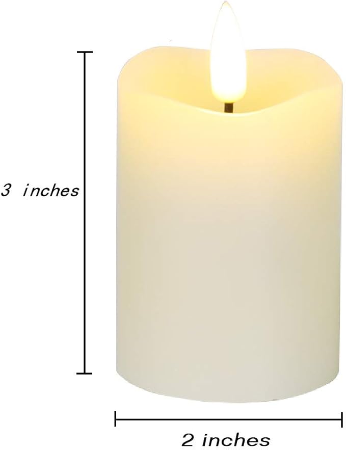 Eywamage Timer Flameless Votive Candles 2 inch x 3 inch, Flickering Small LED - Image 3
