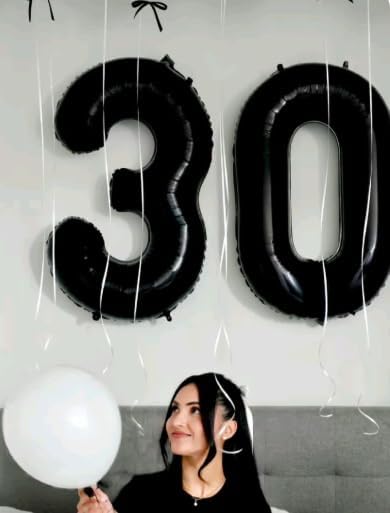 Black Number 30 Balloon, 40 Inch, Birthday Party Decorations, Graduation - Image 5