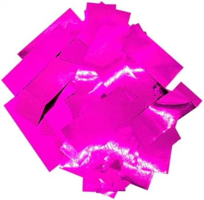 Fluttering Pink Mylar Shiny Foil Metallic Confetti – Rectangular Light-Weight by UltimateConfetti