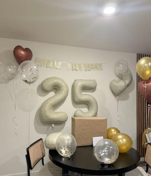 Cream White 40 Inch Large Number 5 Birthday Balloon, Five 5th 15 25 35 50 55 - Image 5