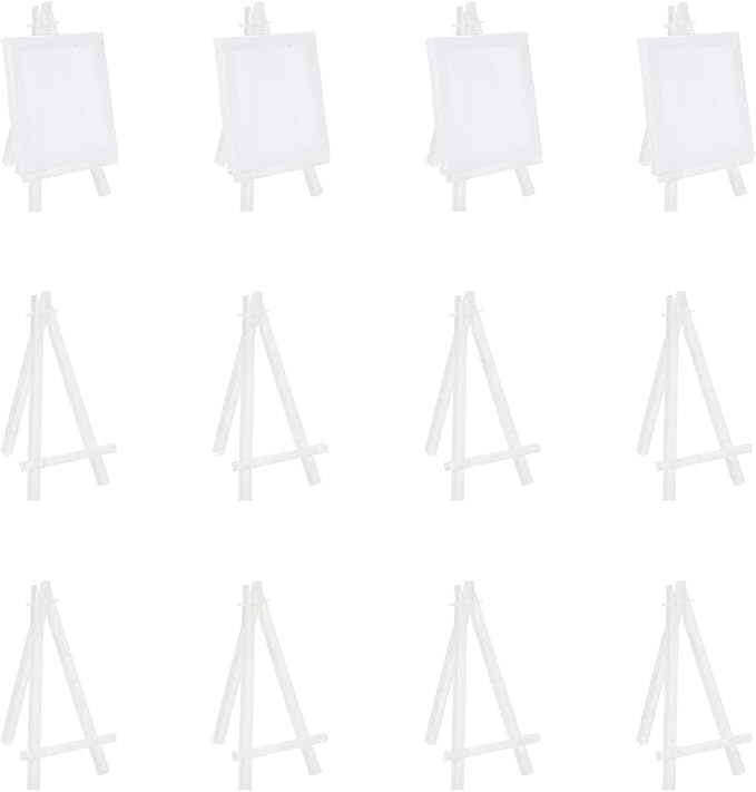 MECCANIXITY Mini Plastic Display Easels, 6.3"x3.4"A-Frame Plastic Painting by MECCANIXITY