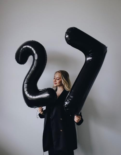 Black Number 70 Balloon, 40 Inch, Birthday Party Decorations, Anniversary & - Image 5