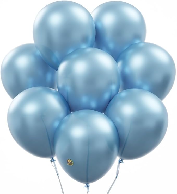 AFTERLOON® Biodegradable Balloons 50 pcs Pearlized Caribbean Blue 10 Inch by AFTERLOON%C2%AE