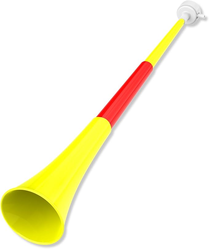 Collapsible Stadium Horn Noise Maker 24 Inch VuvuzelaPlastic Trumpet Blow Horns by Ouffun