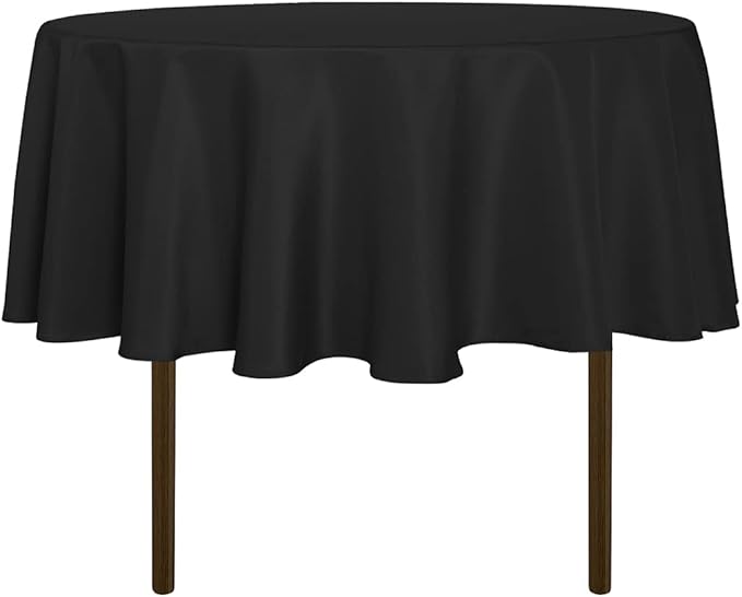 sancua 48 Inch Round Tablecloth, Water Resistant Spill Proof Washable Polyester by sancua