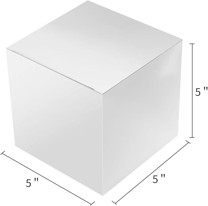 Silver Gift Boxes 5x5x5, 30 Pack Paper Gift Boxes - Image 5