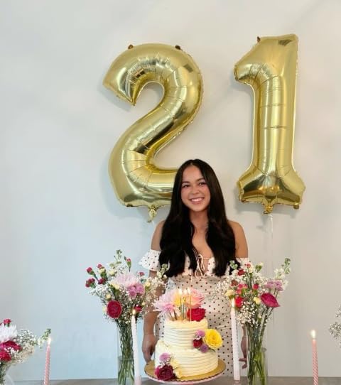 Light Gold 40 Inch Big Number Balloon Birthday Decoration, Number 2 Helium - Image 6