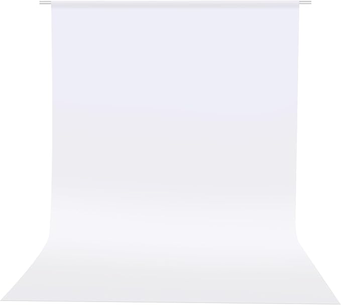HEMMOTOP Photo Backdrop Curtains, 5x6.56 ft White Backdrop by Hemmotop