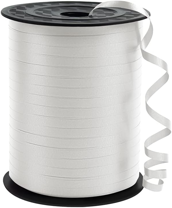 KMER LIFE Premium White Curling Ribbon, 1/5" Wide x 500 Yards Christmas Curling by KMERLIFE