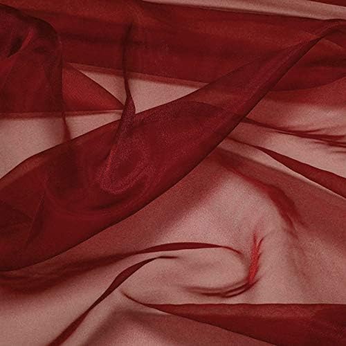 VDS Maroon Organza Fabric, 45 Yards Continuous, 45” Wide, Wedding Party - Image 8