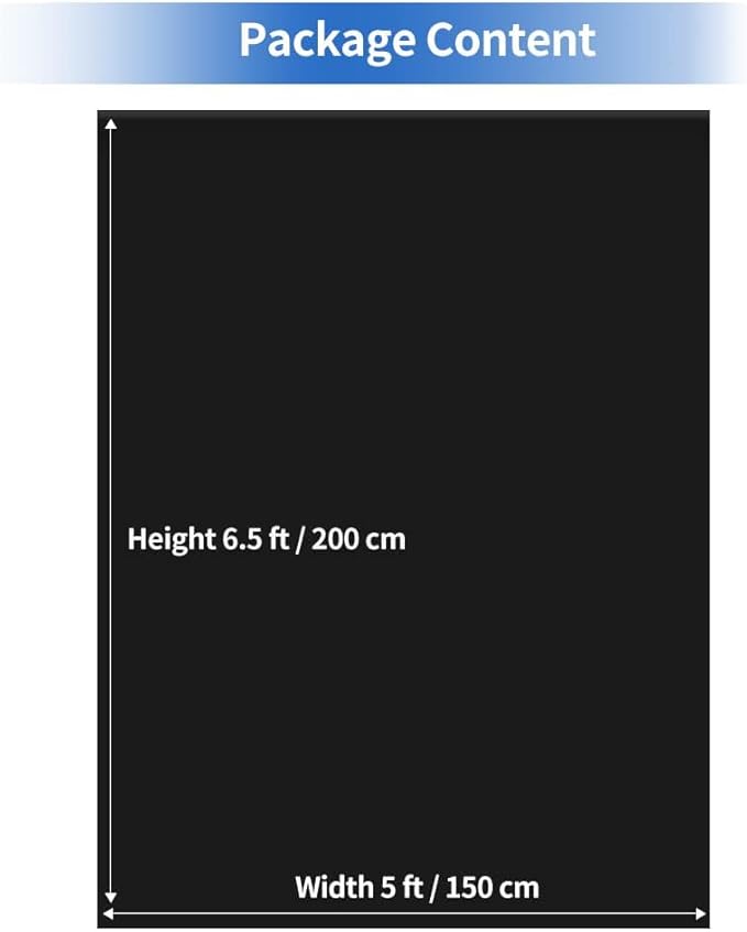 HEMMOTOP Black Backdrop Curtain, 5x6.5 ft Black Photo Backdrop - Image 8