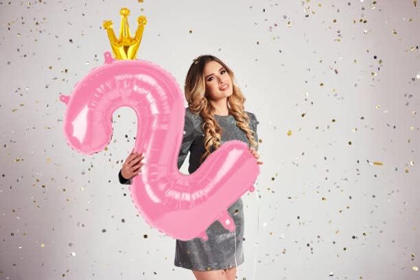 Pink 40 Inch Number Balloon - Image 6
