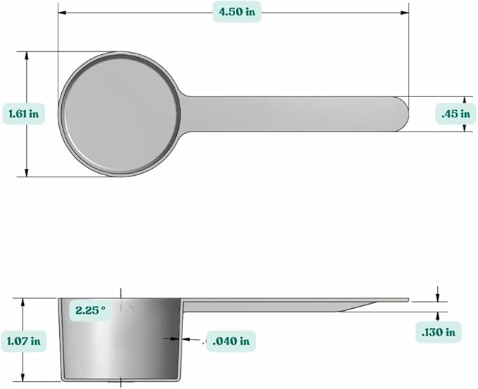 2 Tablespoon Long Handle Scoop for Measuring Coffee, Pet Food, Spices and Other - Image 2