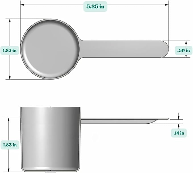 67 mL Long Handle Scoop for Measuring Coffee, Pet Food, Spices and Other Dry - Image 2
