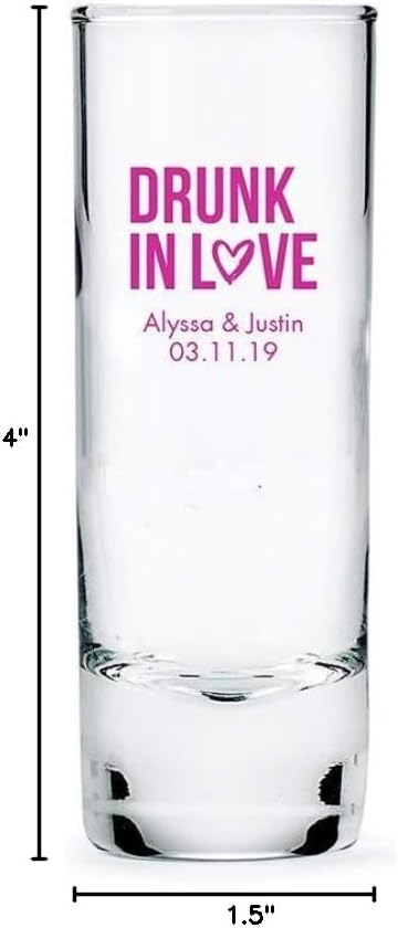 WEDDINGSTAR Personalized 2.5oz Tall Shot Glass Customizable Full Color Print - Image 6