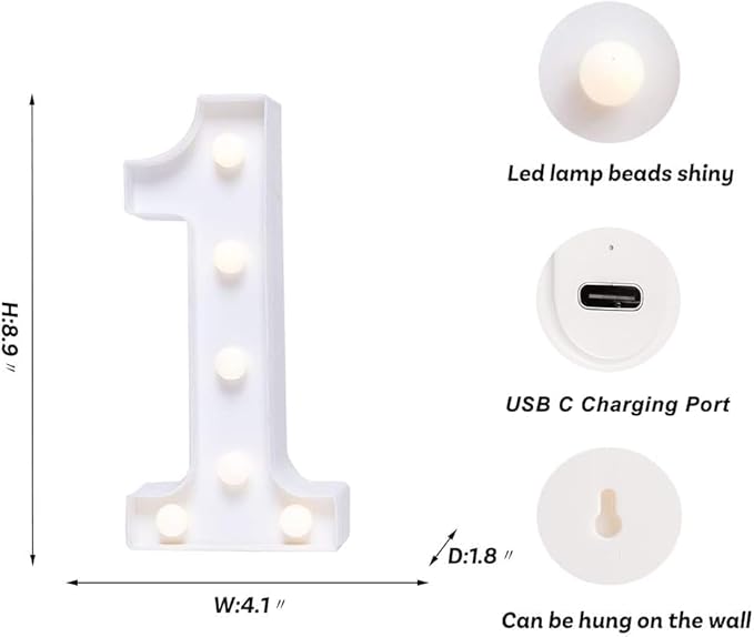 Foaky Rechargeable LED Letter Lights Sign Marquee Light Up Letters Sign - Image 2