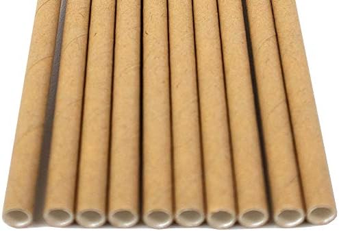 Pack of 150 Natural Kraft Biodegradable 4-Ply Paper Drinking Straws - Image 3