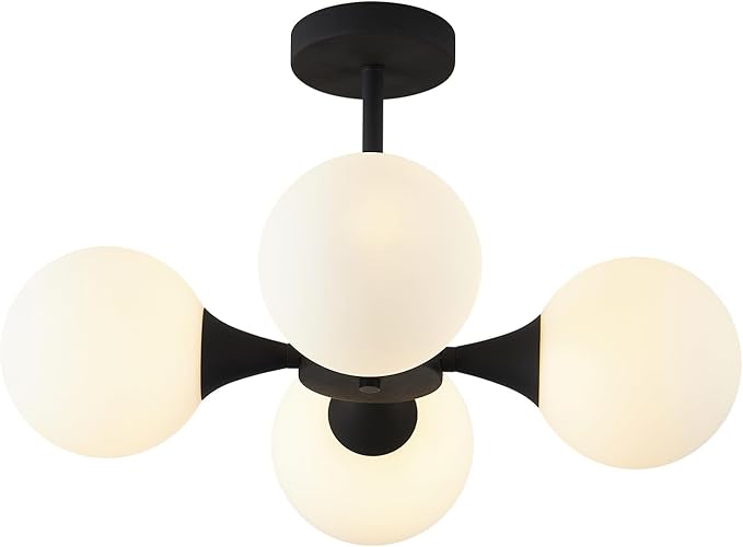 KCO Lighting Mid Century Modern Semi Flush Mount Ceiling Light Fixture by KCOLighting