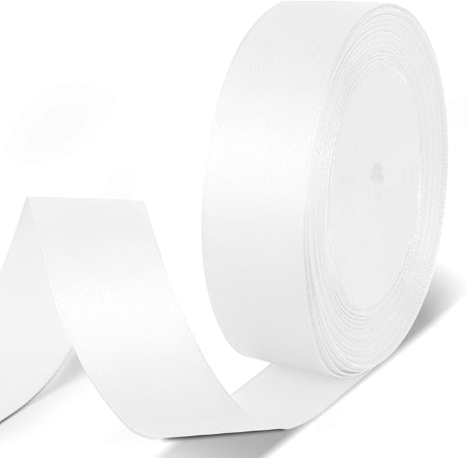 1" x 25 Yards Satin Ribbon, Floral Bouquets, Wedding Party Decorations by Quhora