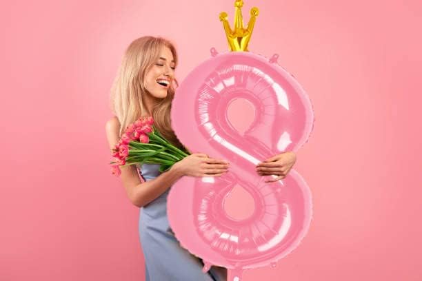 40 Inch Pink Number Balloon 0-9 - Image 4