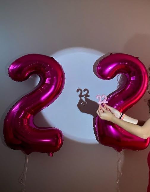 40 Inch Big Hot Pink Number 2 Balloon Birthday Decoration, Number 2 Helium - Image 5