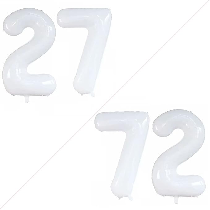 GOER Number 27 Balloons for 27th Birthday Party Decorations, 42 Inch Jumbo Foil by GOER