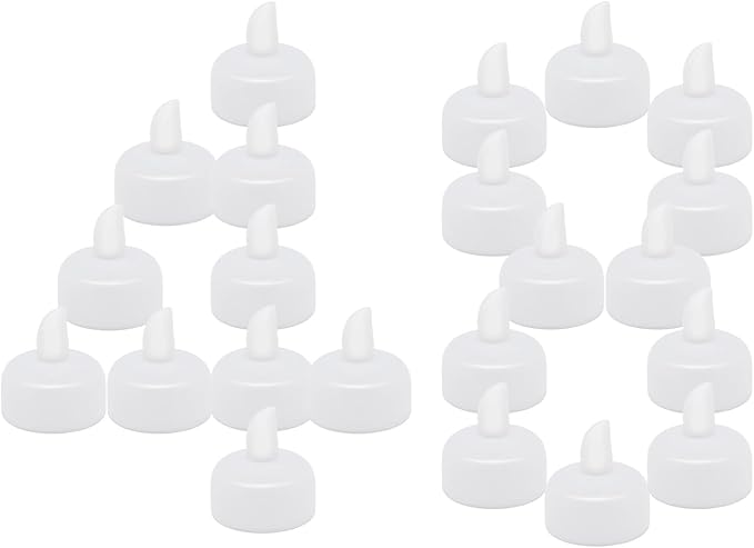 48pcs Warm White Flameless Waterproof LED Floating Tealights Candles - Image 2