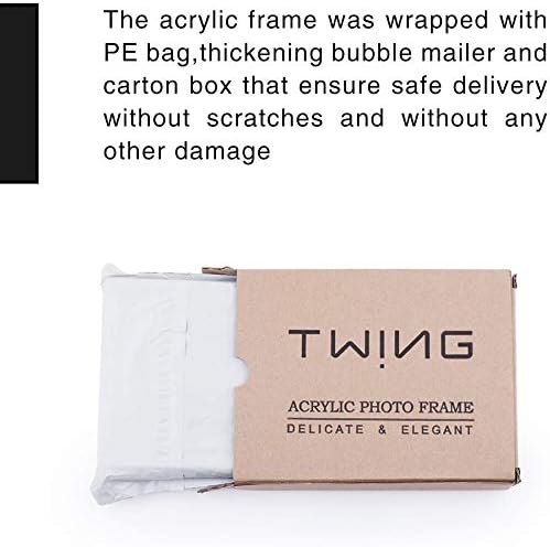 TWING 3.5x5 Inch Acrylic Picture Frame Horizontal Magnet Double Sided Photo - Image 4