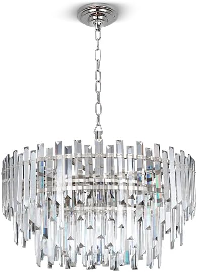 Crystal Chandelier Lighting 24'' Chrome - Image 6