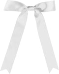 30 Pcs White Satin Bows 6 X 10 Inch Premade Bows by MeseeyRibbonBow