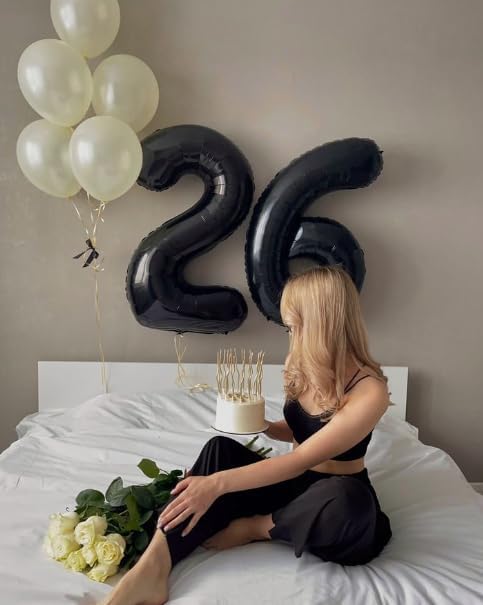 Black Number 60 Balloon 40 Inch Birthday Decorations, Anniversary and - Image 5