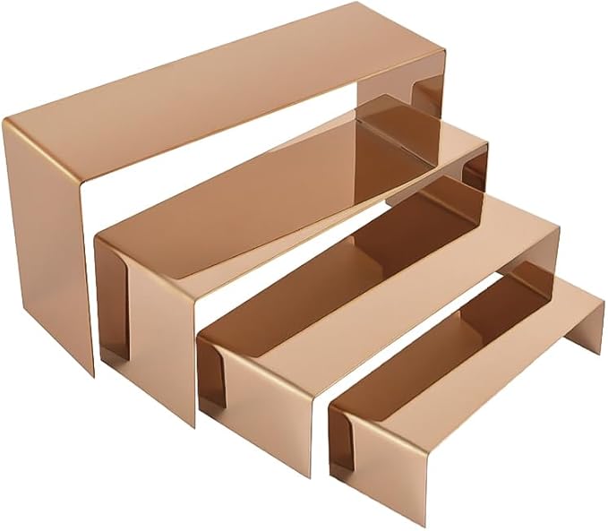 4 Pcs Stainless Steel Display Risers, Display Stand by PROFIKLA