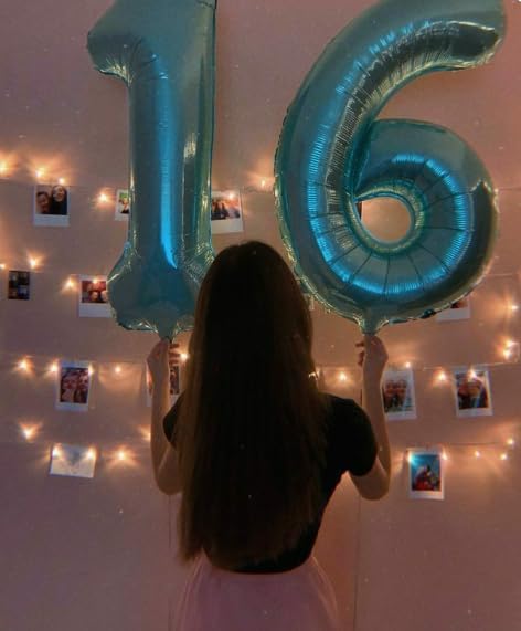 Pearl Blue 3 Number Balloon, 40 Inch 3 Large Number Balloon, 3 13 23 30 33 36 - Image 7