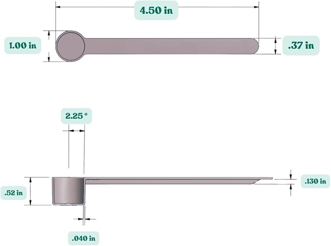 1 Teaspoon Long Handle Scoop for Measuring Coffee, Pet Food, Spices and Other - Image 2