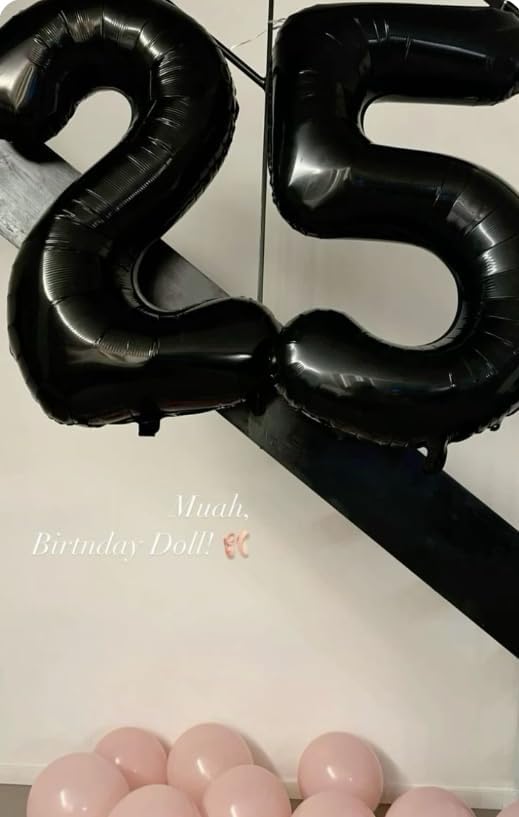 Black Number 25 Balloon, 40 Inch, Birthday Party Decorations, Anniversary & - Image 5