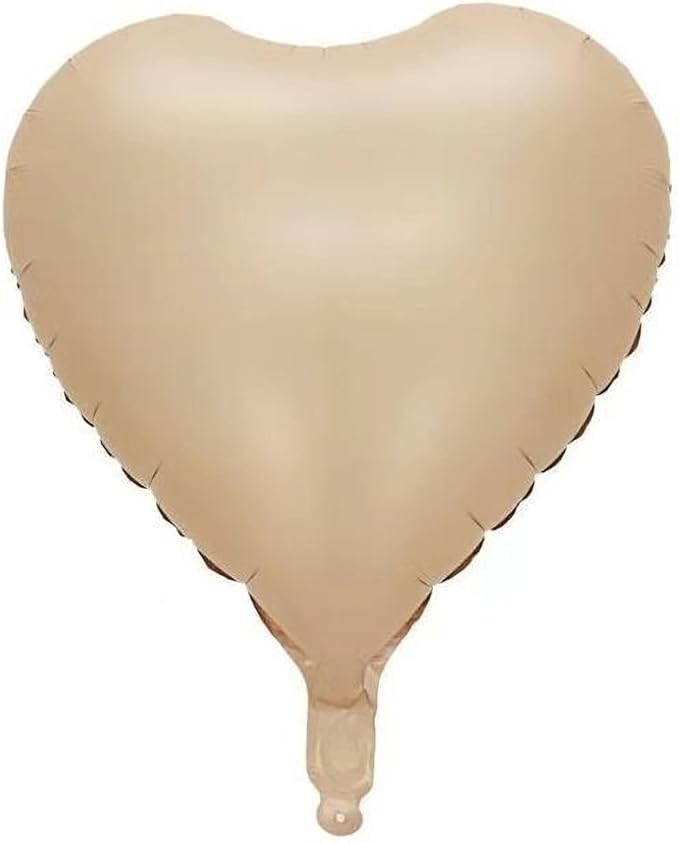 10pcs Beige Heart Balloons by LHOAVWE