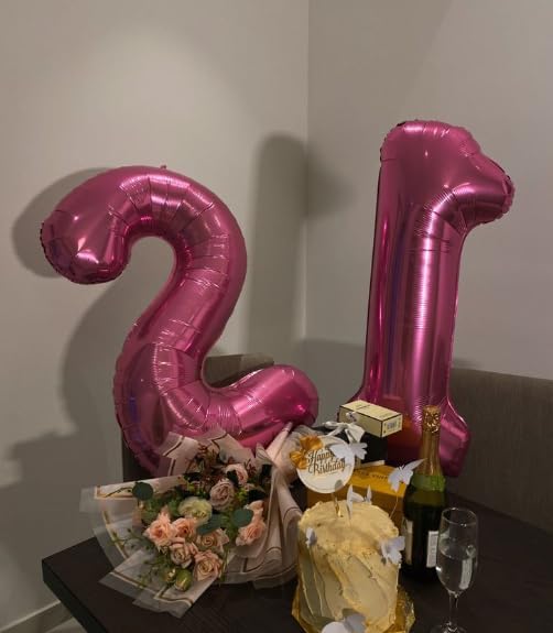 40 Inch Big Hot Pink Number 2 Balloon Birthday Decoration, Number 2 Helium - Image 9