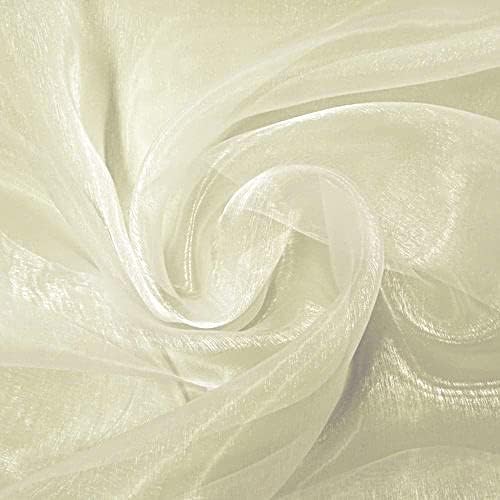 VDS Cream Organza Fabric, 50 Yards Continuous, 45” Wide, Wedding Party by VDS