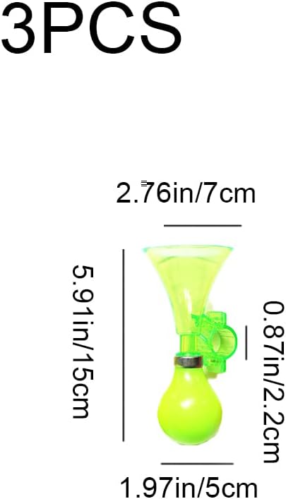3 Pcs Bike Horn Kids Air Horn Clown Horn Hand Held Plastic Scooter Bicycle Bell - Image 4