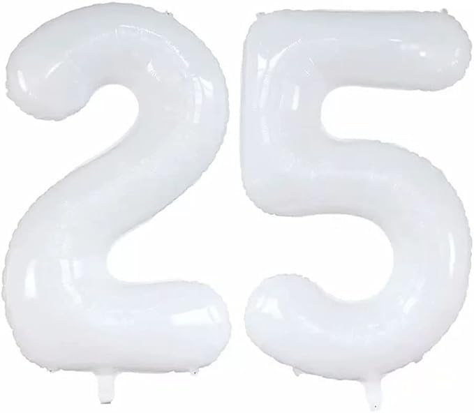 GOER Number 25 Balloons for 25th Birthday Party Decorations, 42 Inch Jumbo Foil by GOER