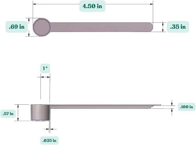 1/2 Teaspoon Long Handle Scoop for Measuring Coffee, Pet Food, Spices and Other - Image 2