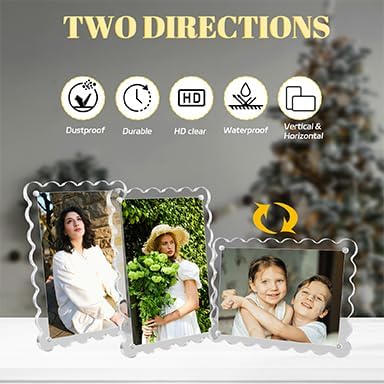 Acrylic Picture Frames 3 Pack 5x7 Scalloped - Image 3