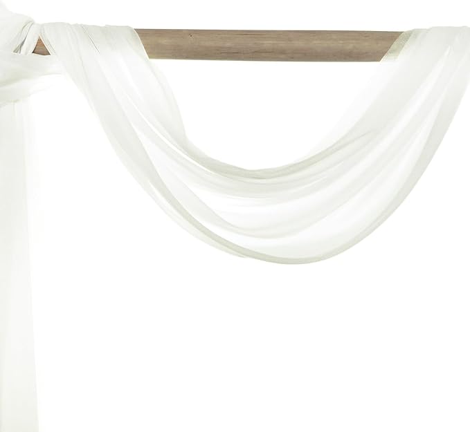 VDS Pack of 1 Panel Wedding Arch Draping Fabric Sheer Chiffon Fabric Drapery - Image 8