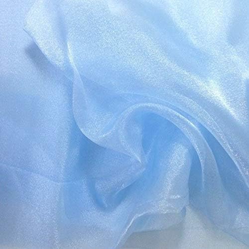 VDS Baby Blue Organza Fabric, 100 Yards Continuous, 45” Wide, Wedding Party by VDS