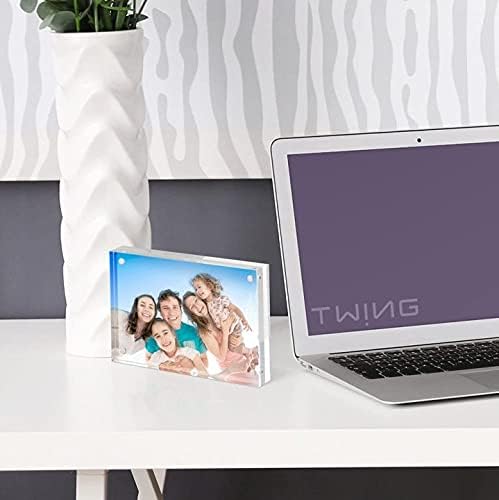 TWING 3.5x5 Inch Acrylic Picture Frame Horizontal Magnet Double Sided Photo - Image 7