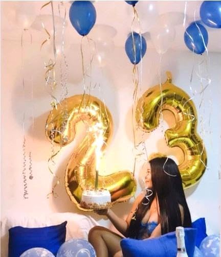 40 Inch Gold 23 Large Number Balloon, 23 Golden Birthday Party Decorations - Image 5