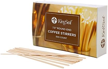 1000 Count | KingSeal Natural Birch Wood Coffee Beverage Stirrers, Stir Sticks by KingSeal